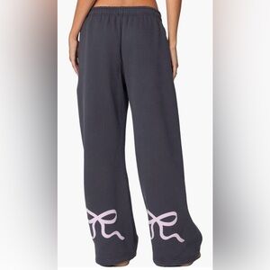 🎀NWT🎀 Edikted Bonney Bow Wide Leg Sweatpants, Size M